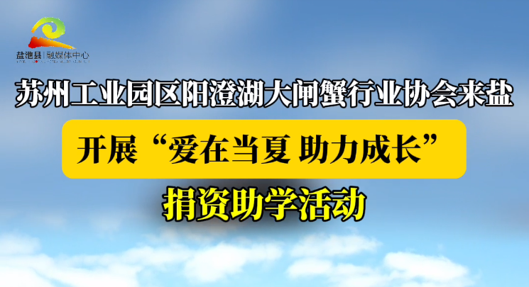 苏州工业园区阳澄湖大闸蟹行业协会来盐开展“爱在当夏 助力成长”捐资助学活动