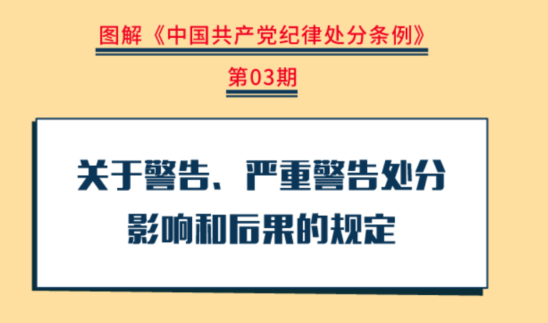 图解纪律处分条例丨关于警告、严重警告处分影响和后果的规定