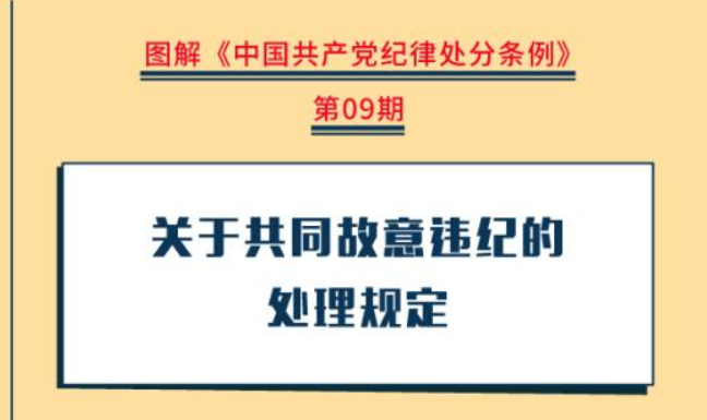 图解纪律处分条例丨关于共同故意违纪的处理规定