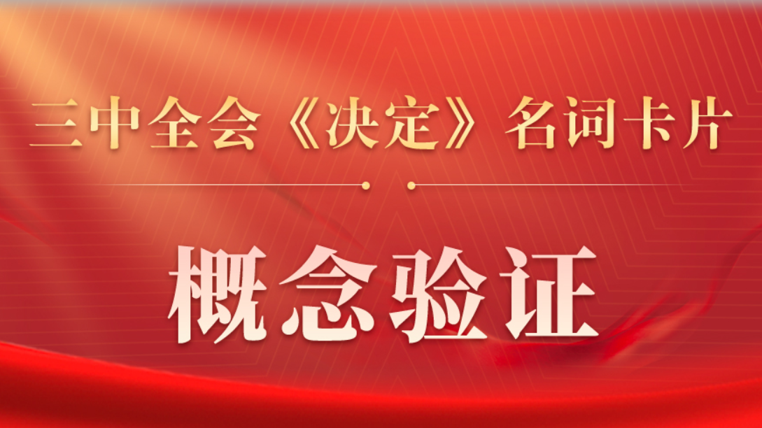 三中全会《决定》名词卡片天天学：概念验证