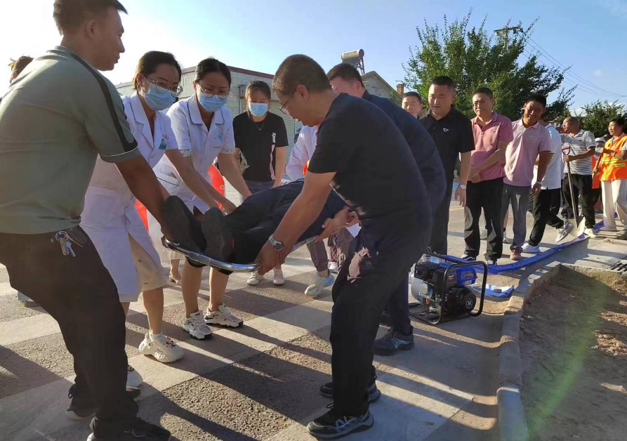 盐池县花马池镇开展防汛演练