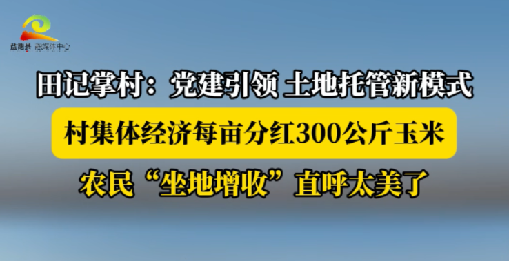 田记掌村：党建引领 土地托管新模式 村集体经济每亩分红300公斤玉米 农民“坐地增收”直呼太美了