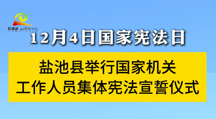 12月4日国家宪法日 盐池县举行国家机关工作人员集体宪法宣誓仪式